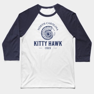 Kitty Hawk, NC Summertime Vacationing Seashell Baseball T-Shirt